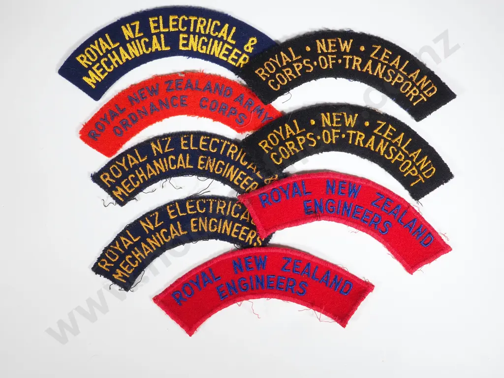 Assorted Lot of Post War New Zealand Military Cloth Shoulder Titles Image 1++