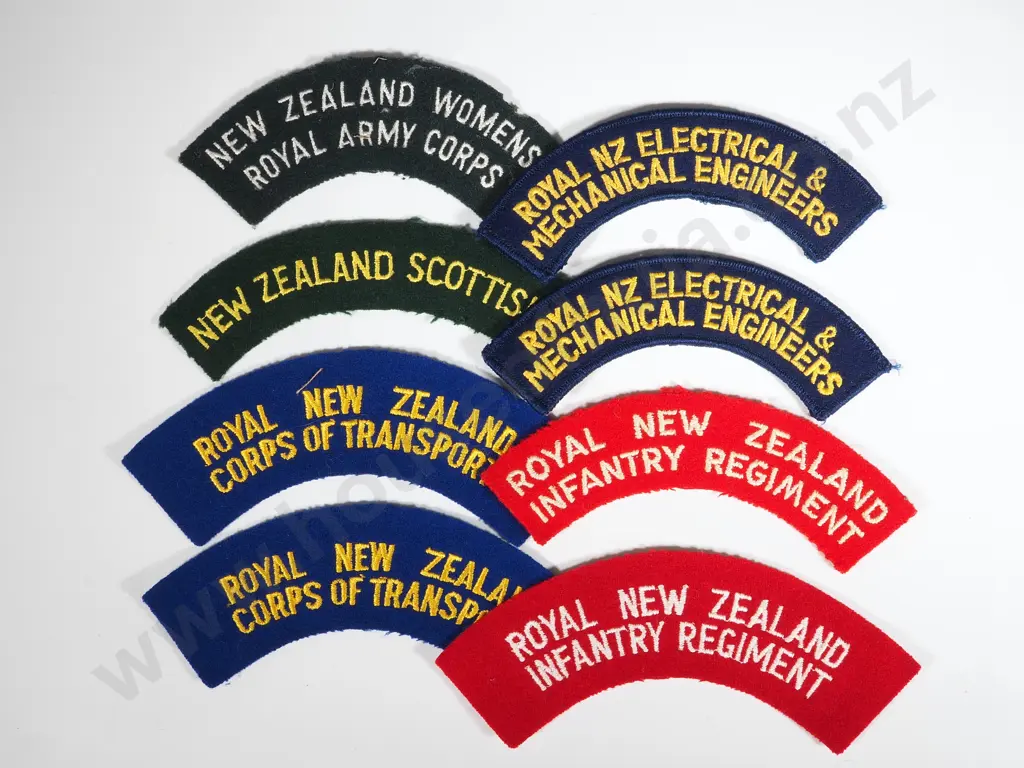 Assorted Lot of Post War New Zealand Military Cloth Shoulder Titles Image 1++