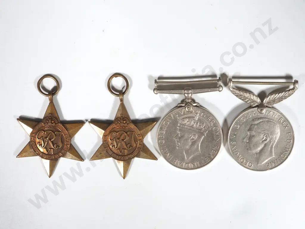 Unattributed WW2 Medal Group of Four to a New Zealander Image 1++