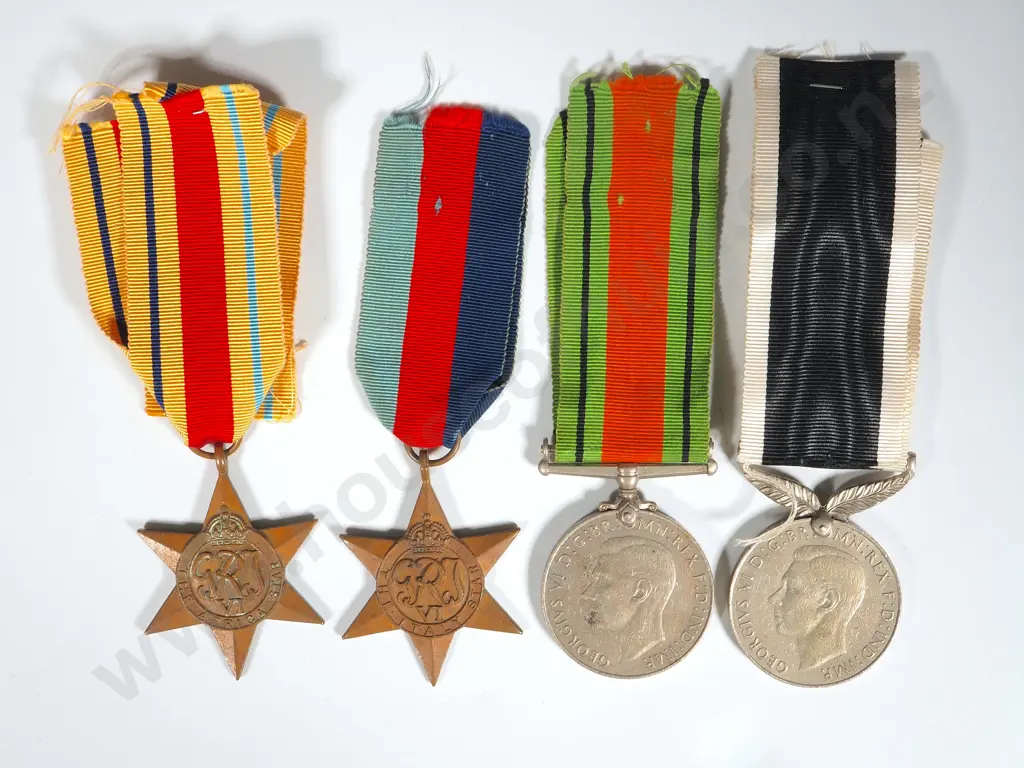 Unattributed Group of Four WW2 Medals Image 1++