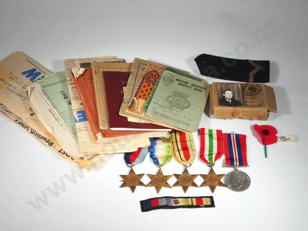 WW2 Mercantile Marine MEdal Group & Large Collection of Ephemera Image 1++