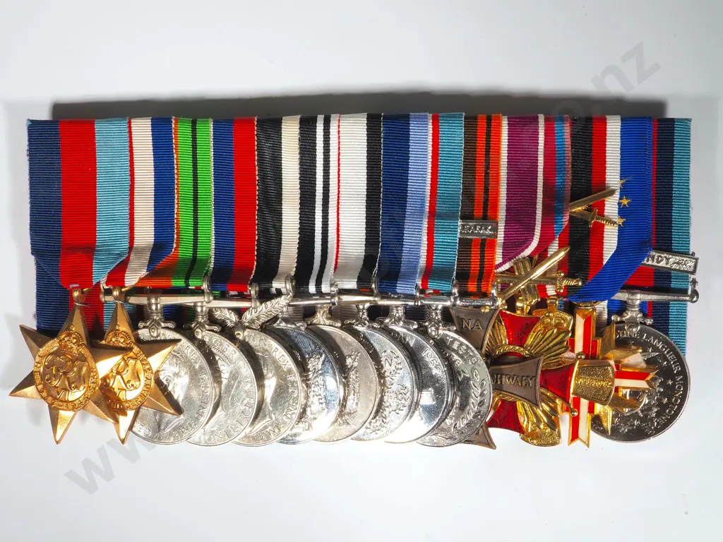 WW2 New Zealand Group of 7 and 8 Unofficial Medals - 3 Named to 617951 H Jones Image 1++