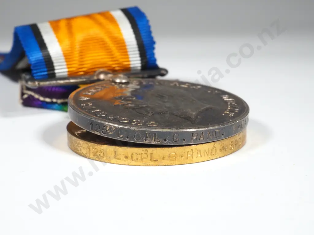 WW1 Trio to 126 A l ACpl G Rand 8th Canadian Infantry Image 1++