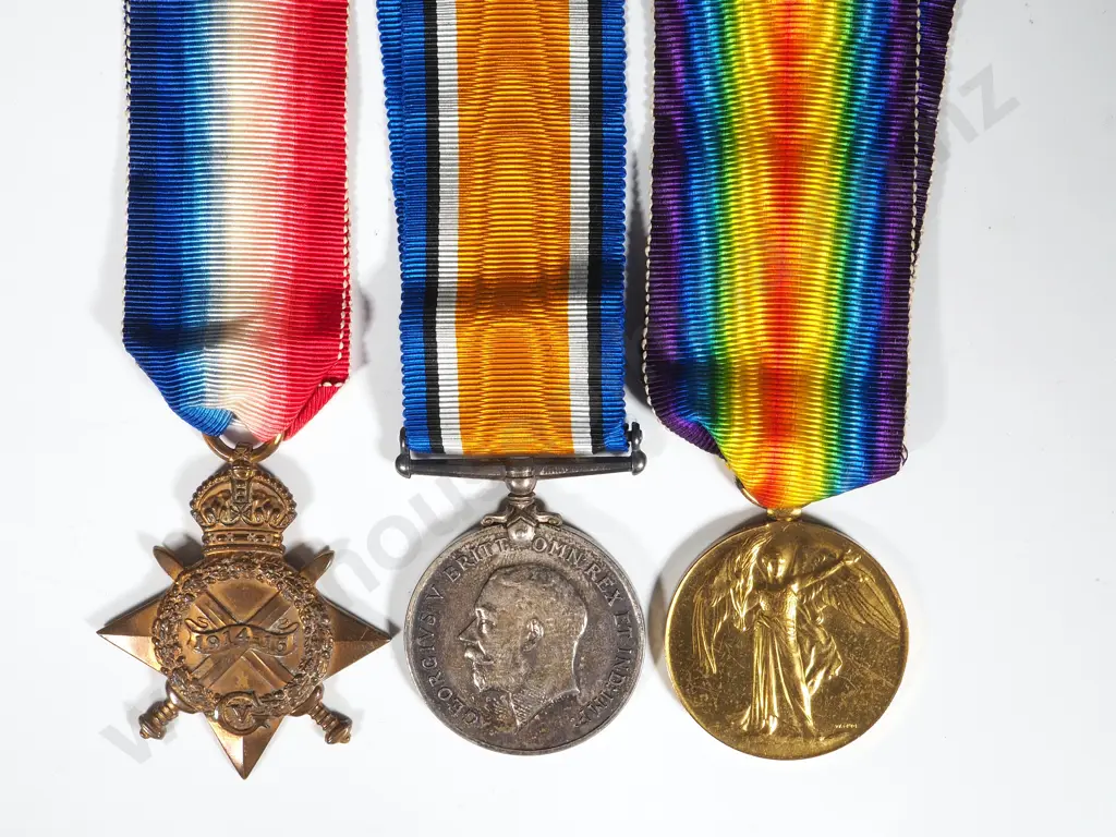 WW1 Trio to 126 A l ACpl G Rand 8th Canadian Infantry Image 1++