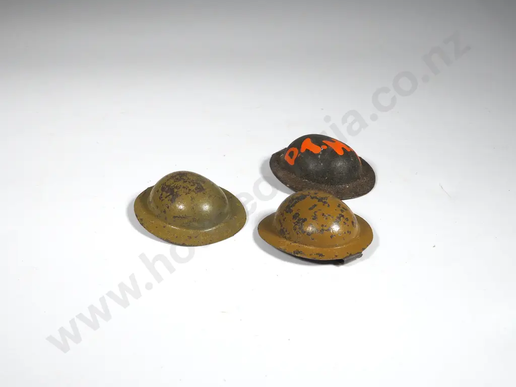 Three Patriotic Miniature Tin Hats Image 1++