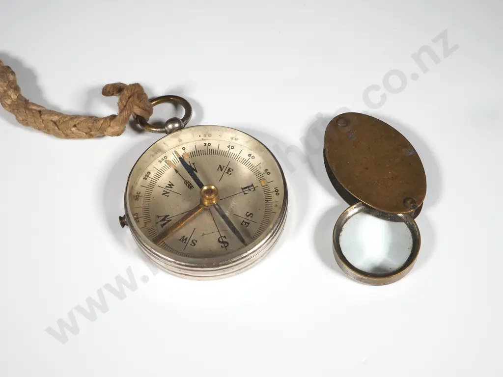 Vintage Compass & Magnifying Glass Image 1++