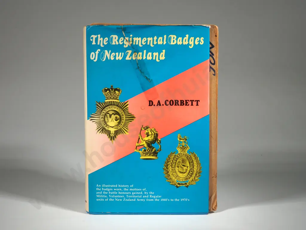 Two Types by Jon & The Regimental Badges of New Zealand 2nd Edition by D.A.Corbett Image 1++