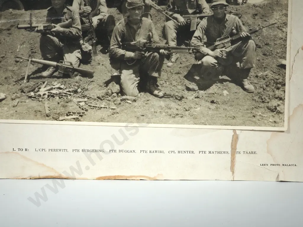 Vietnam War Photograph of 2 Section 6 Platoon V Company 1967-68 - Mounted on Board Image 1++