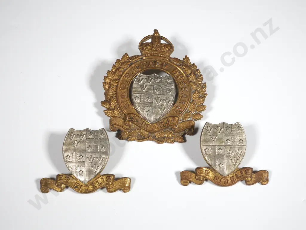 WW1 5th Otago Mounted Rifles Cap & Collar Badges  Image 1++