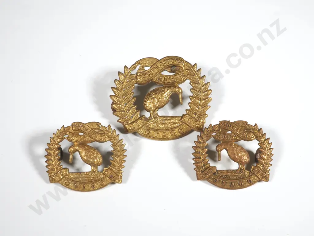 WW1 4th Otago Regiment Cap & Collar Badges  Image 1++