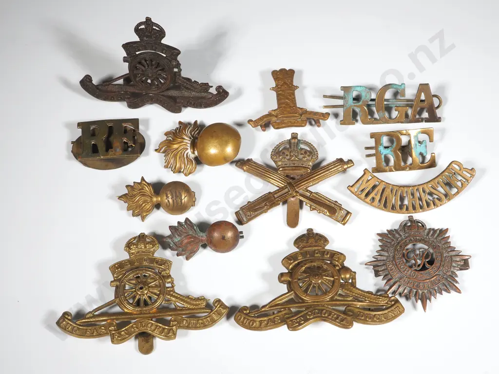 12 Assorted English Military Badges - Some A/F Image 1++