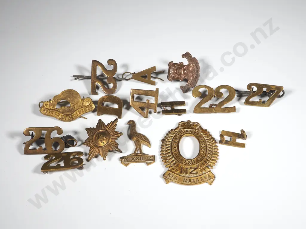 Assorted Lot of WW1 New Zealand Reinforcement Numbers & Letters Image 1++