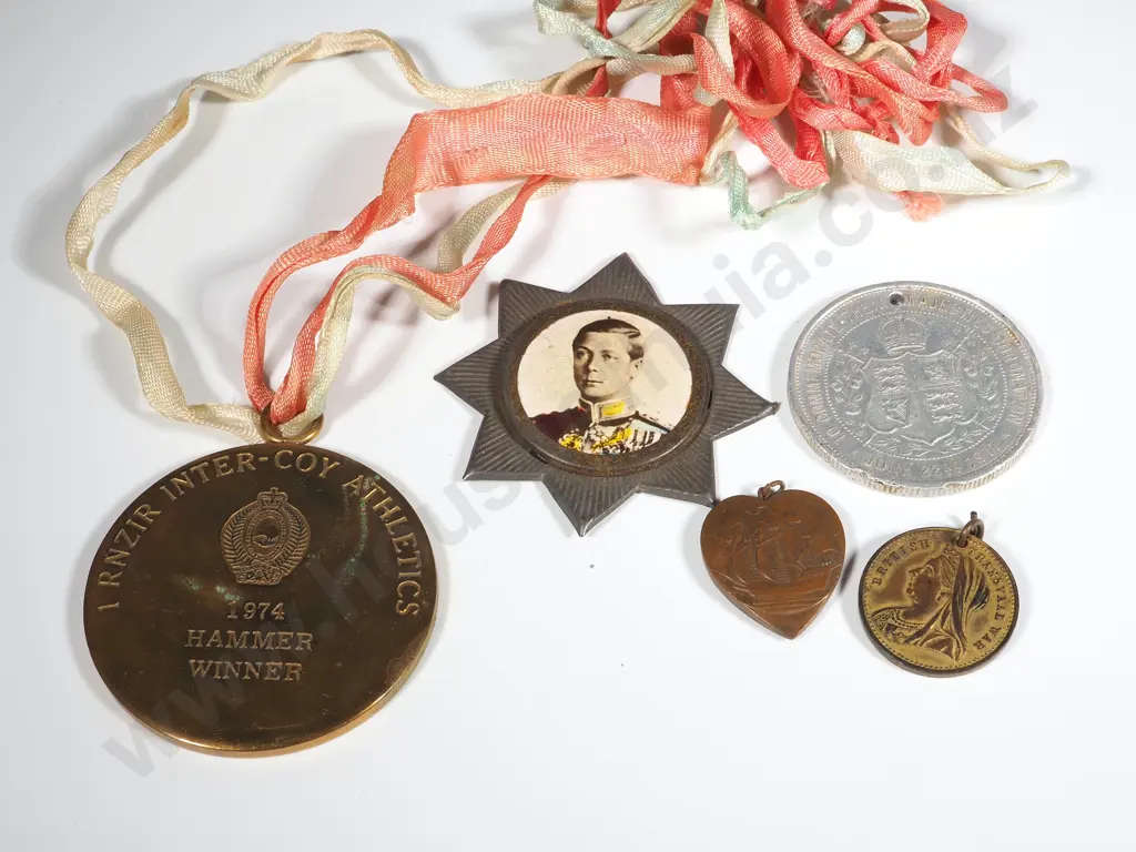 Assorted lot of Patriotic Medallions & RNZIR Hammer Throw Medal Image 1++