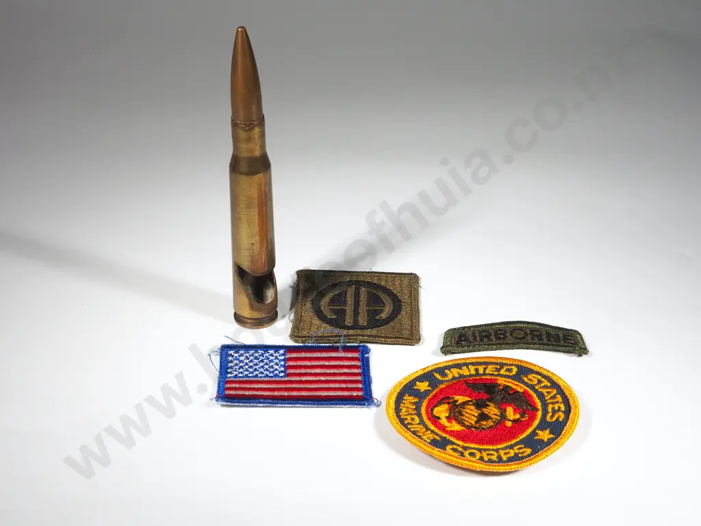 Assorted lot of American Patches & .50 Cal Bullet Bottle Opener Image 1++