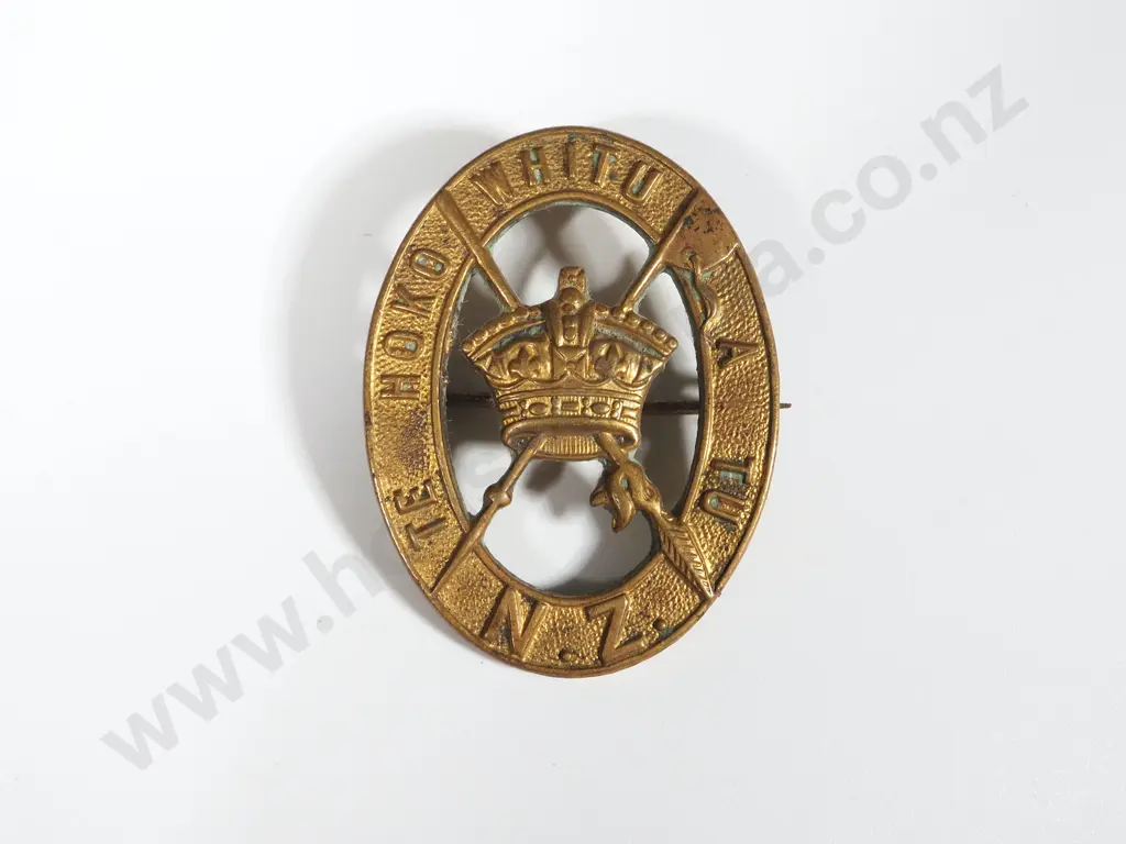 WW1 New Zealand Māori Battalion Collar Conversion Sweetheart Badge Image 1++