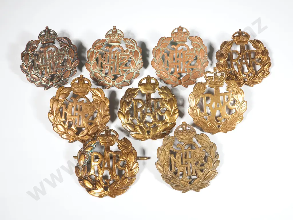 Assorted Lot of NZ & English RAF Cap Badges Image 1++