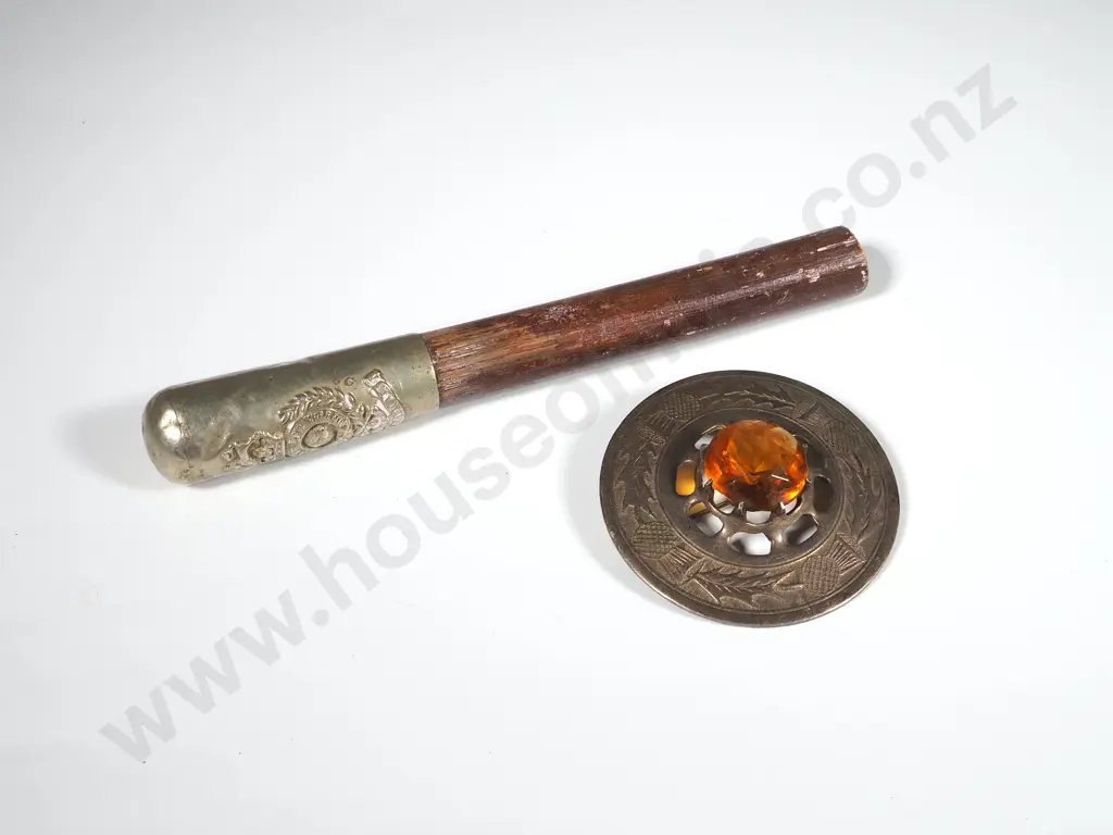Swagger Stick End & Scottish Brooch Image 1++