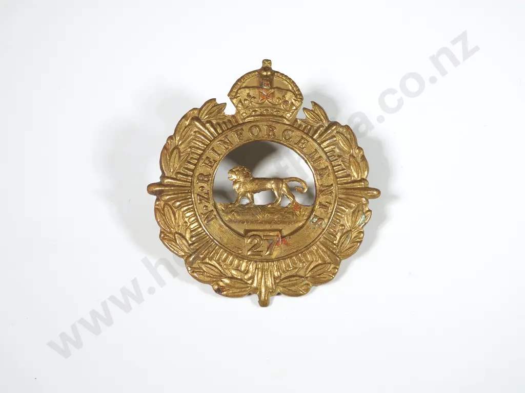 WW1 New Zealand 27th Reinforcements Cap Badge Image 1++