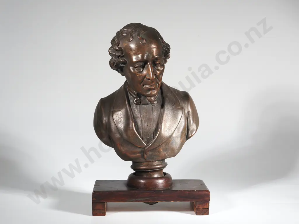 Spelter Bust Of Benjamin Disraeli by Wright & Fletcher 1819  Image 1++