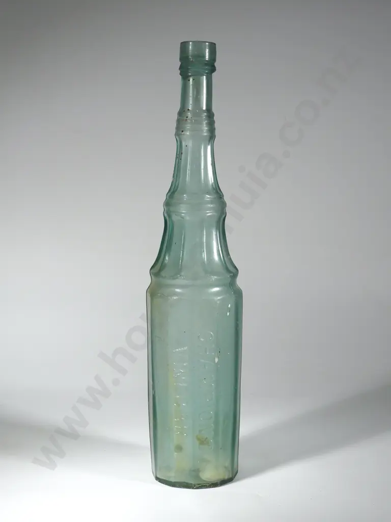 Vintage Green Glass Bottle " Champions Vinegar"  Image 1++