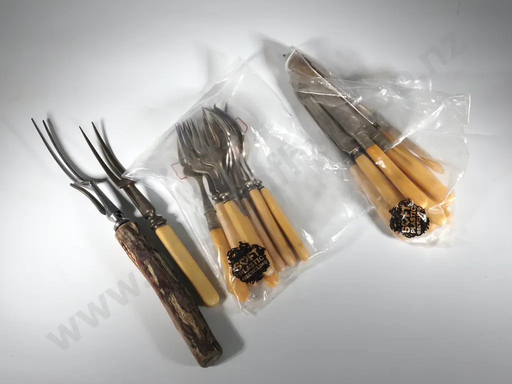 Assorted Lot of Bone Handled Cutlery Some Worn  Image 1++