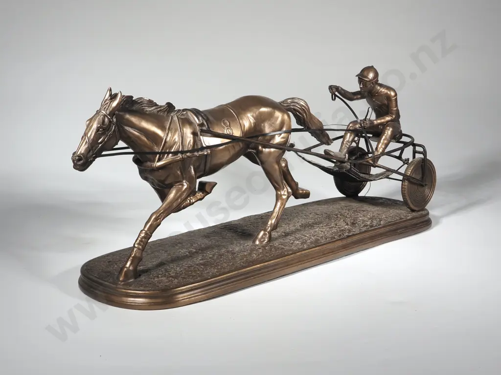  Spelter Sulky Harness  Racing Figure. No 8  Image 1++