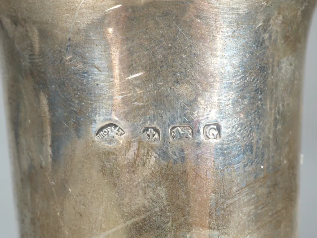 Art Deco Sterling Silver Trumpet Shaped  Bud Vase. Birm 1926 Image 1++