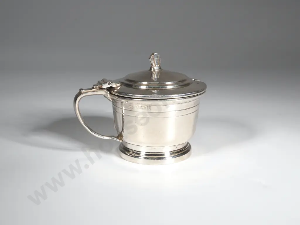 Sterling Silver Mustard Pot - English Hallmarks Image 1++