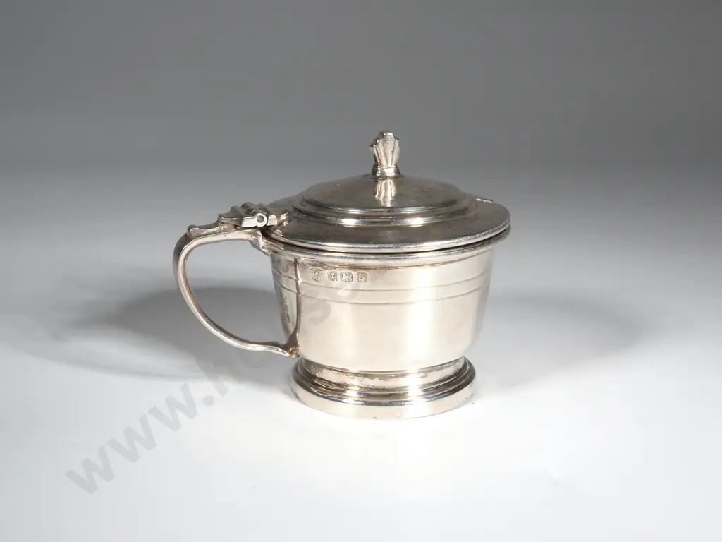 Sterling Silver Mustard Pot - English Hallmarks Image 1++