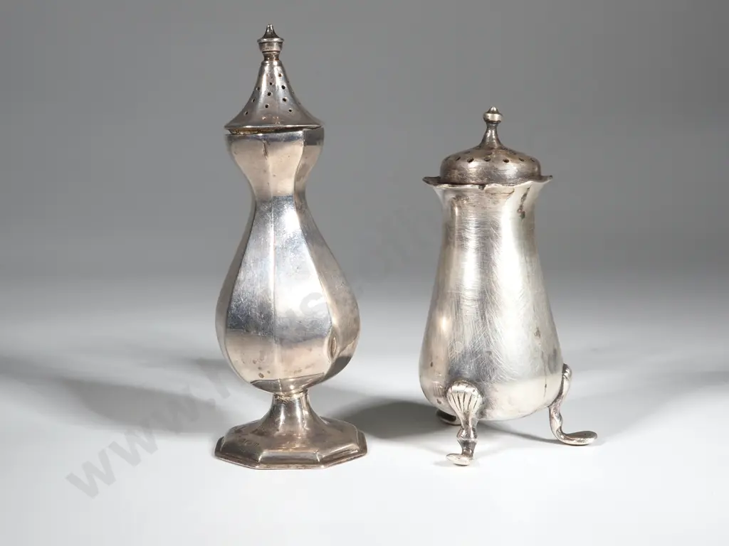 Two Sterling Silver  Pepper Shakers A/F Image 1++