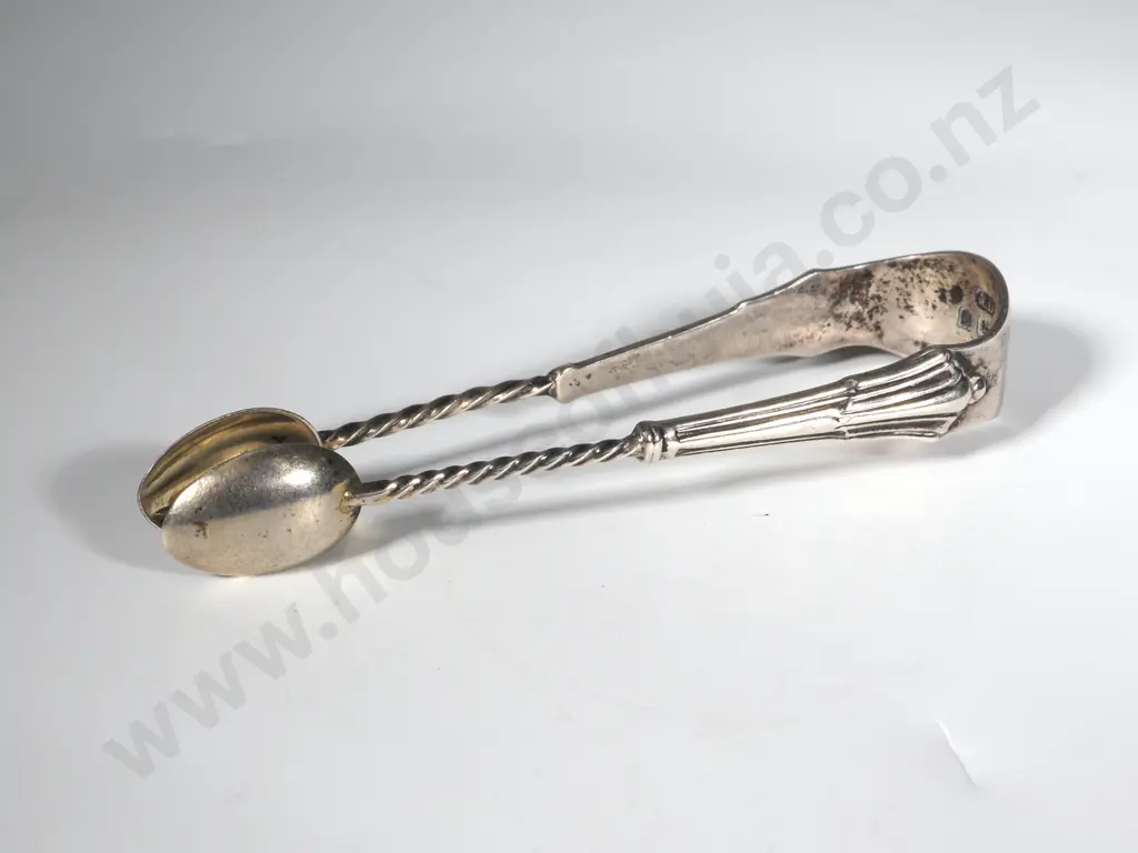 Sterling Silver Sugar Tongs - English Hallmarks Image 1++