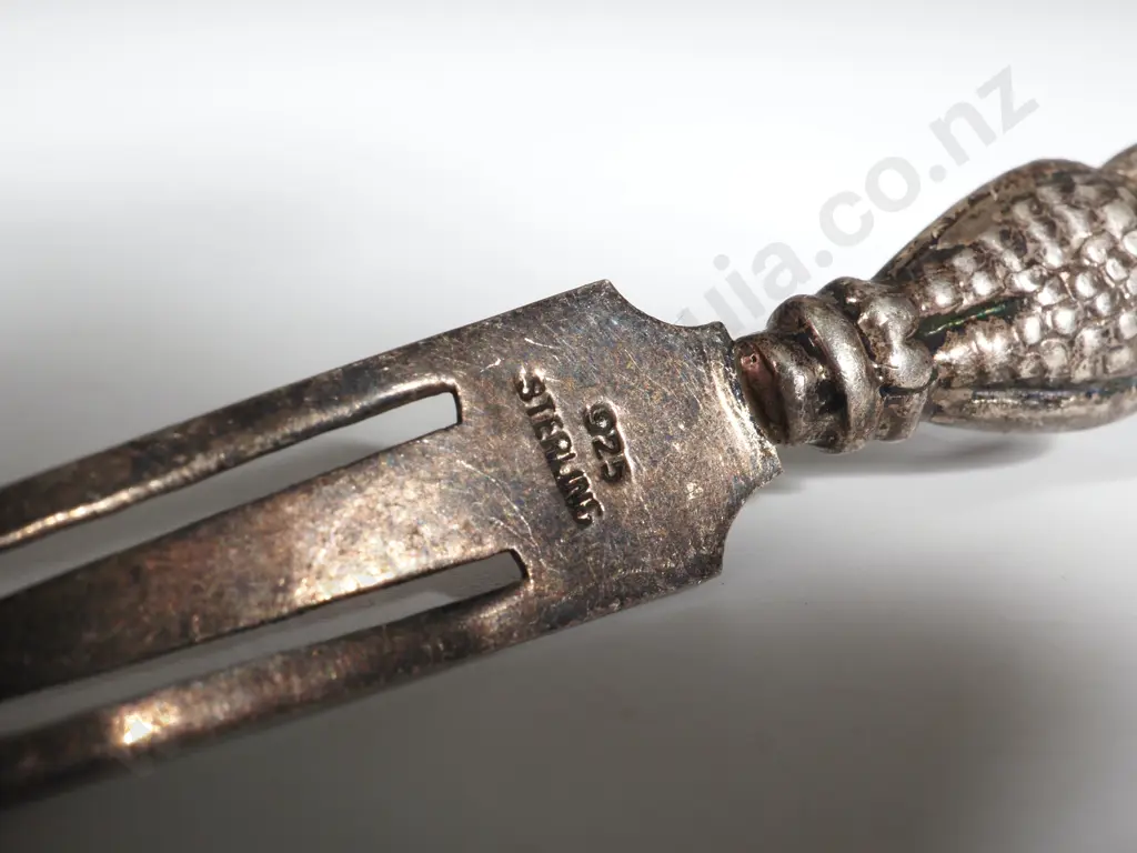 Vintage Sterling Silver Owl Bookmark  Image 1++