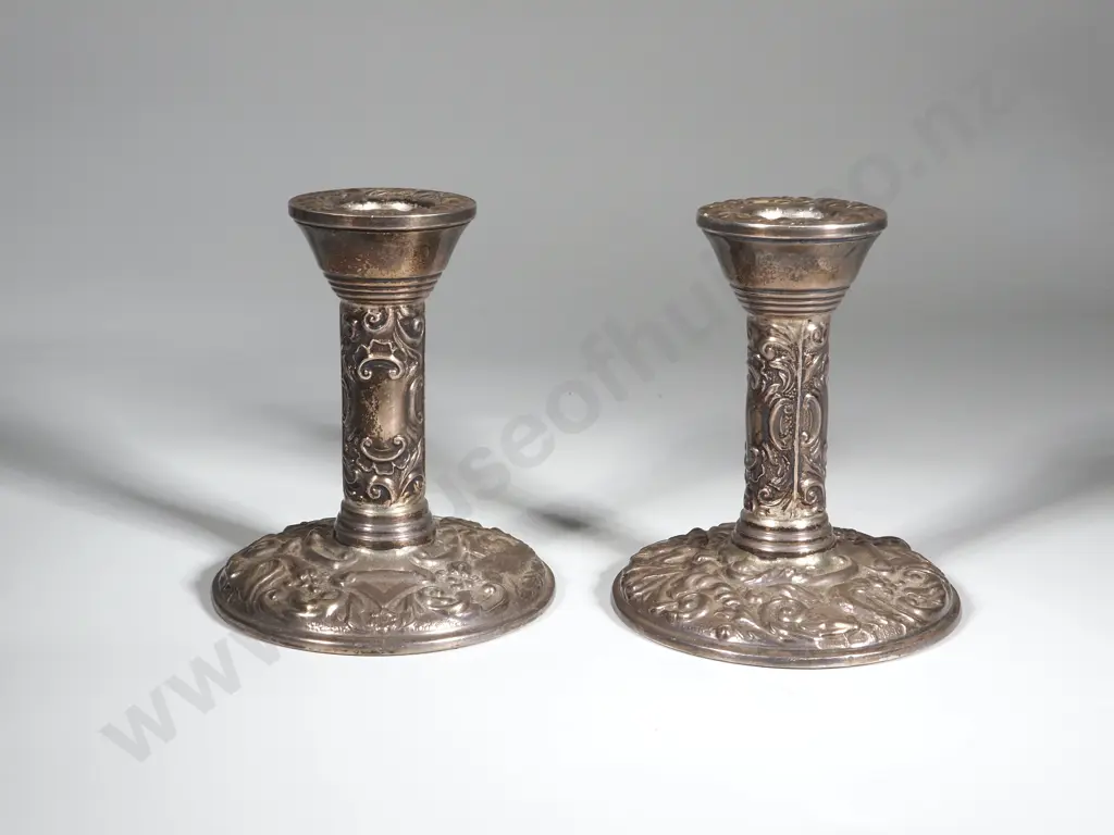 Vintage Sterling Silver Candle Stick Holders. Image 1++