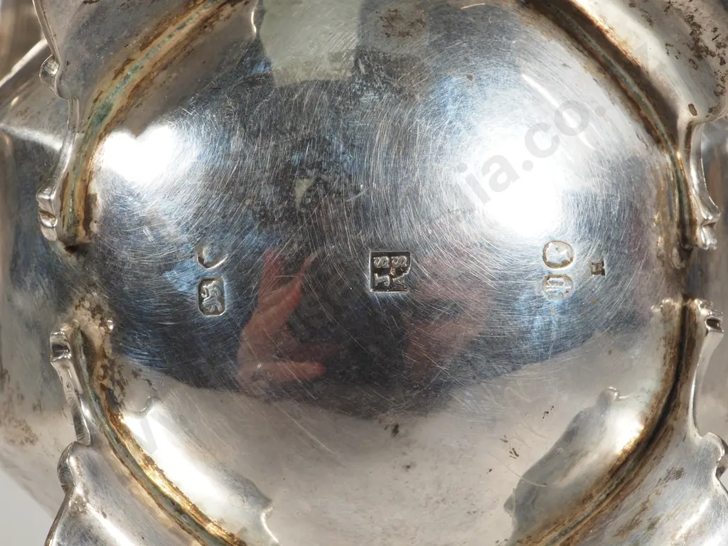 Substantial Four Piece Sterling SIlver Tea Set: London 1850 Image 1++