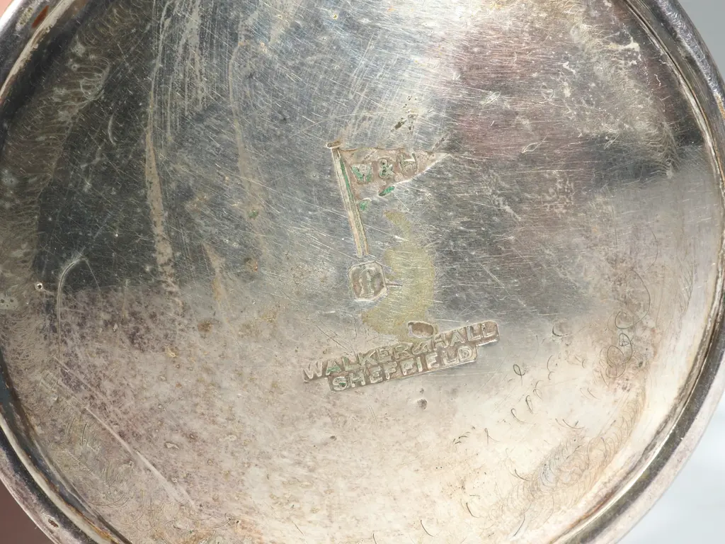 Pair Of Walker & Hall EPNS  Trumpet vase with Pierced Rims  Image 1++