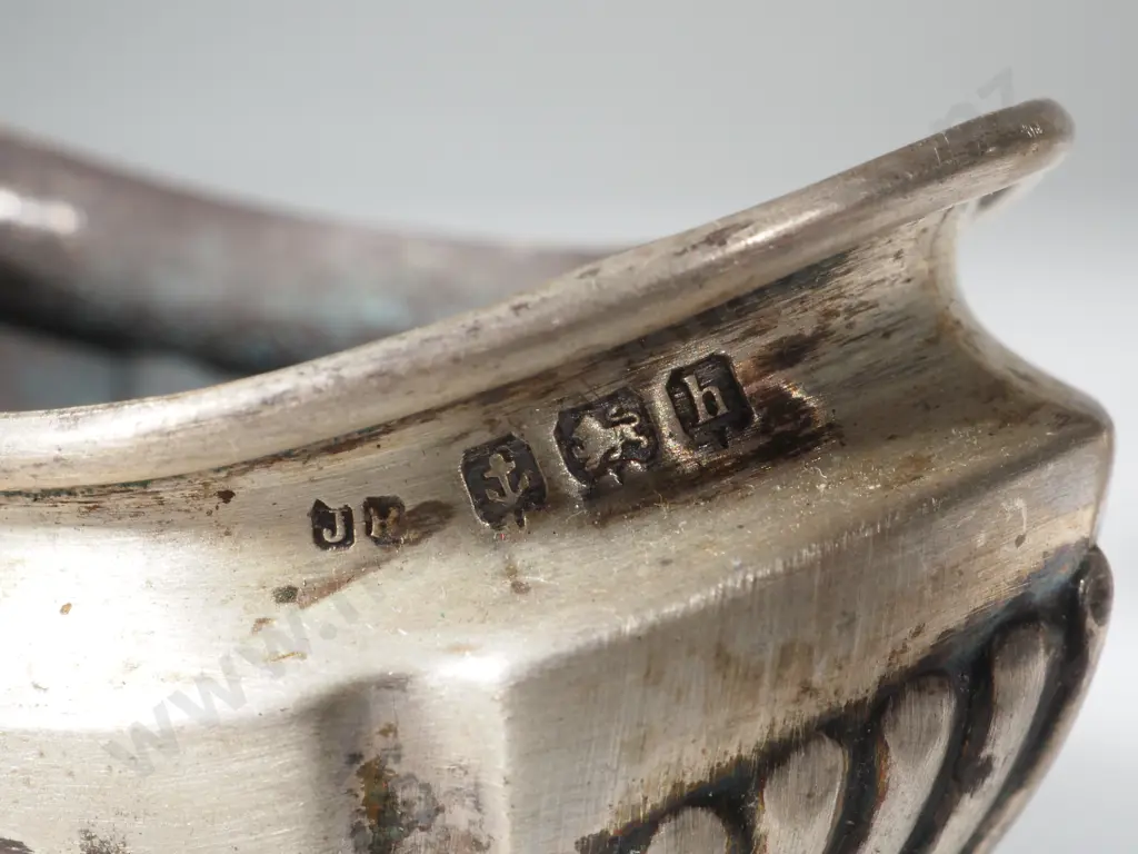 Pair Of Sterling Silver Boat Shaped Salts Image 1++