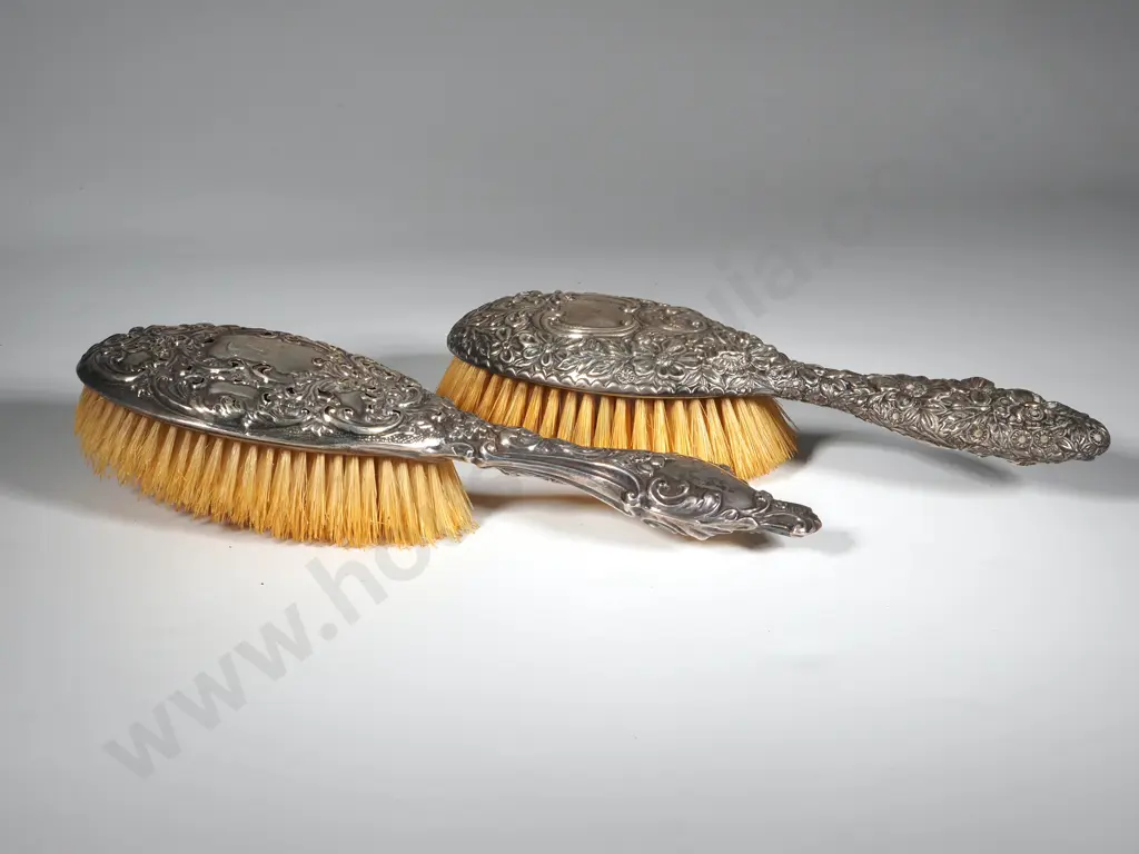 Two Sterling Silver Hairbrushes. Image 1++