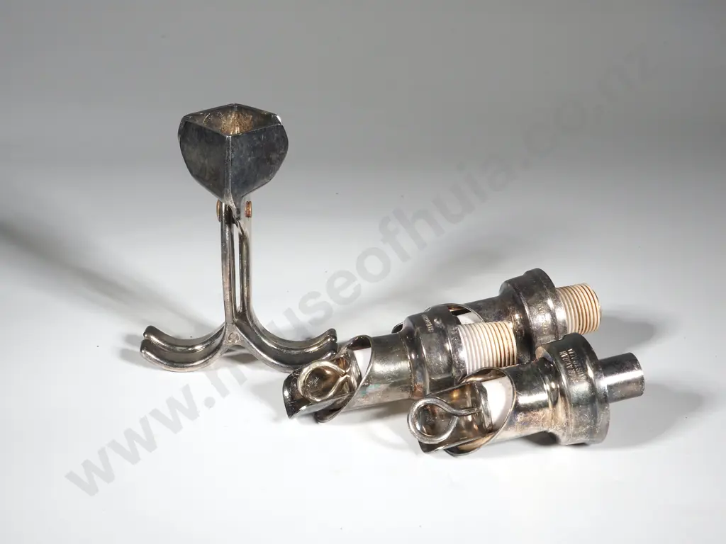 Three S/P Strachan Bottle Stoppers & One Cork Pull. Image 1++