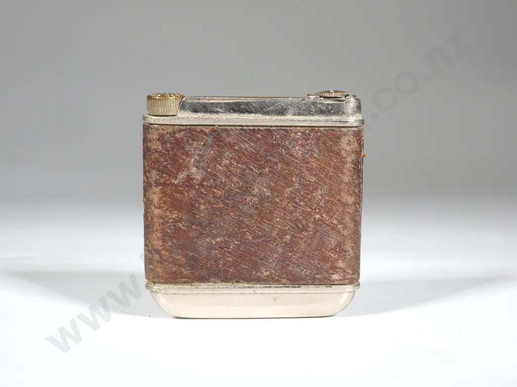 Vintage Leather/Metal Cigarette Lighter A/F Image 1++