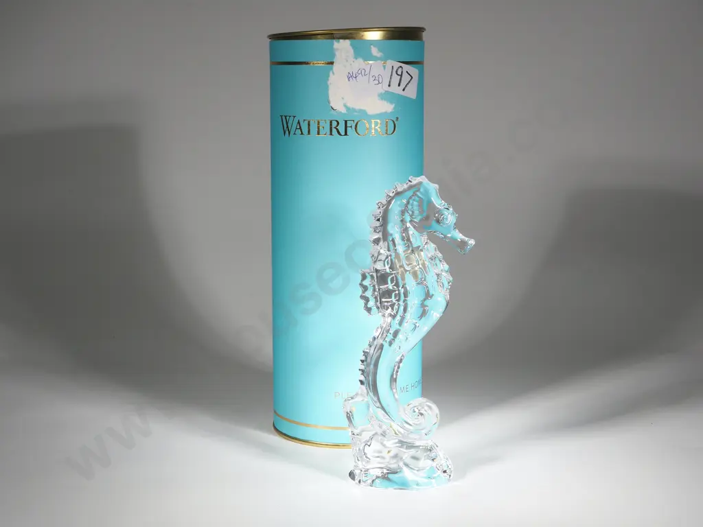Boxed Waterford Crystal Seahorse Image 1++