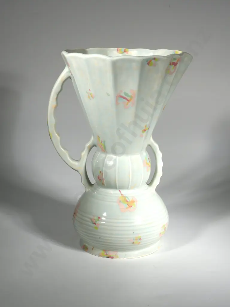 Large Beswick Asymetrical Pale Blue Ground Vase  Image 1++