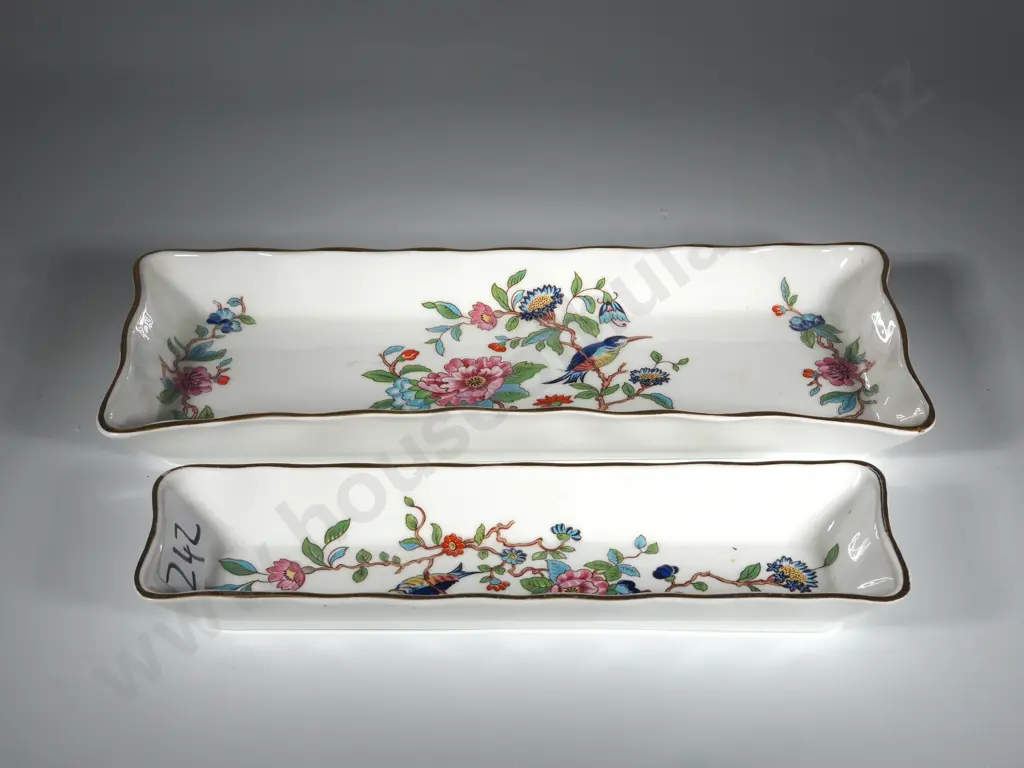 Two Aynsley Trays In The Pembroke Pattern  Image 1++