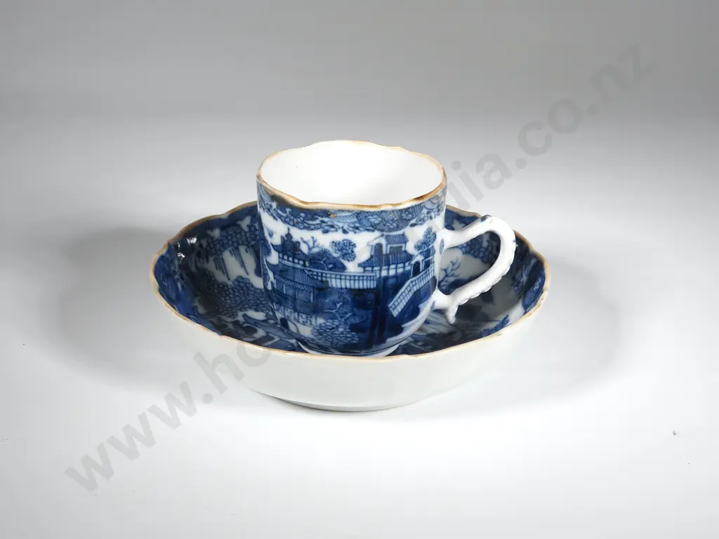 Chinese Blue & White  Willow Pattern Cup & Bowl  Image 1++