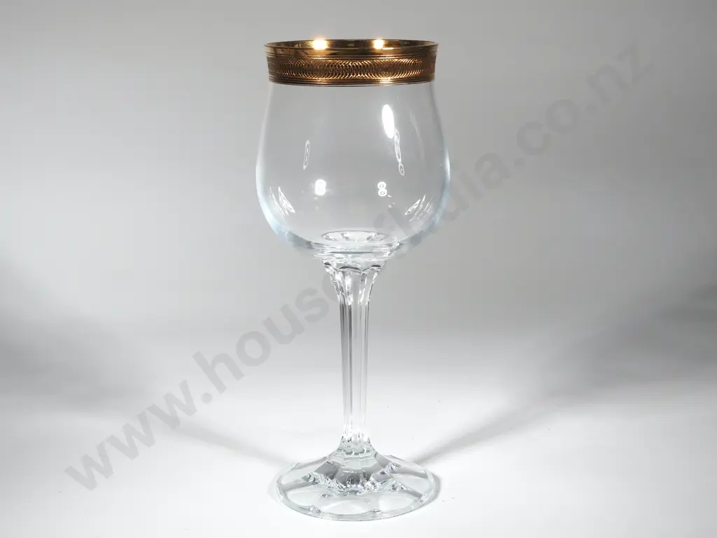 Gold Rimmed Wine Goblet Image 1++