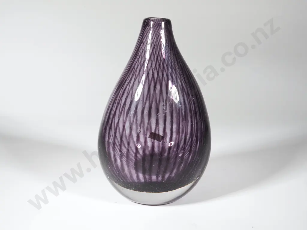 Gunnar Ander Lindshammar Two Toned Violet Glass Bud Vase. Image 1++