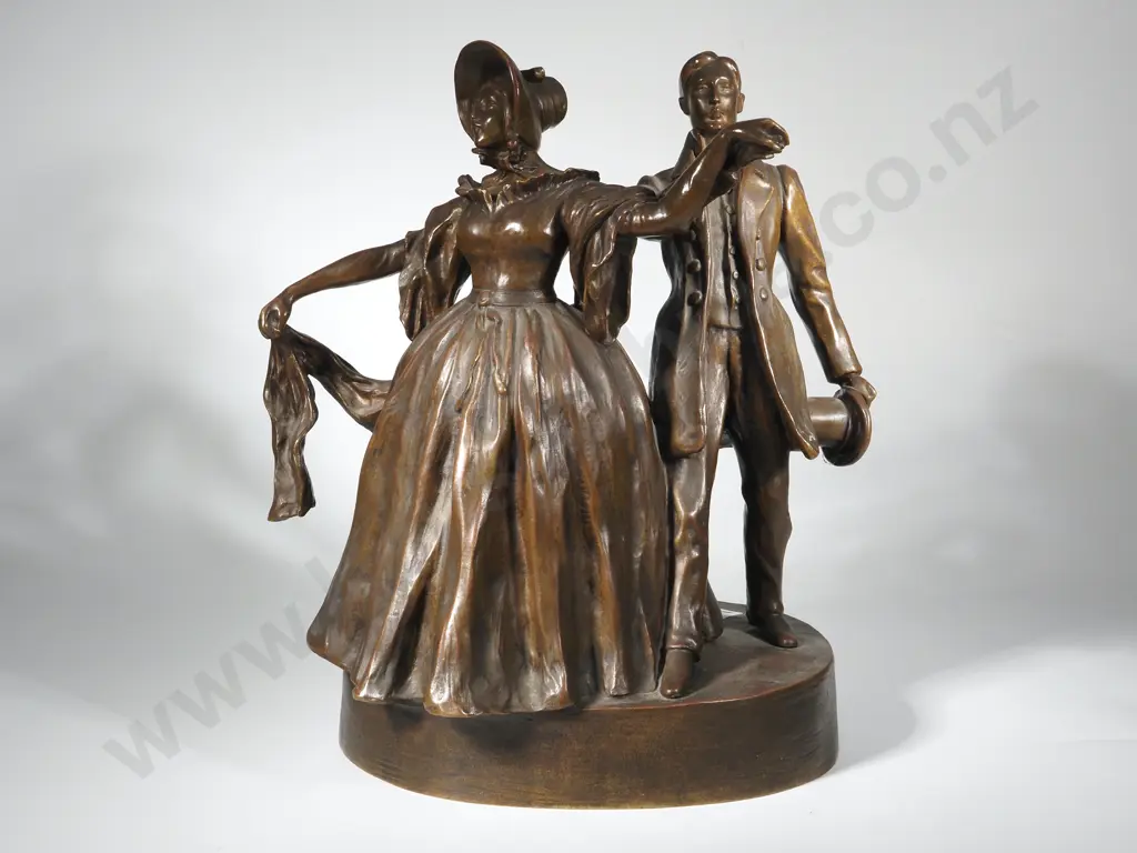 Freidrich Gornick. Bronze Sculpture "Dancing Couple"  Image 1++