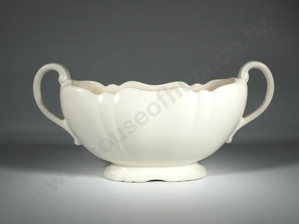 Large Crown Devon Double Handled Cream Trough Vase  Image 1++