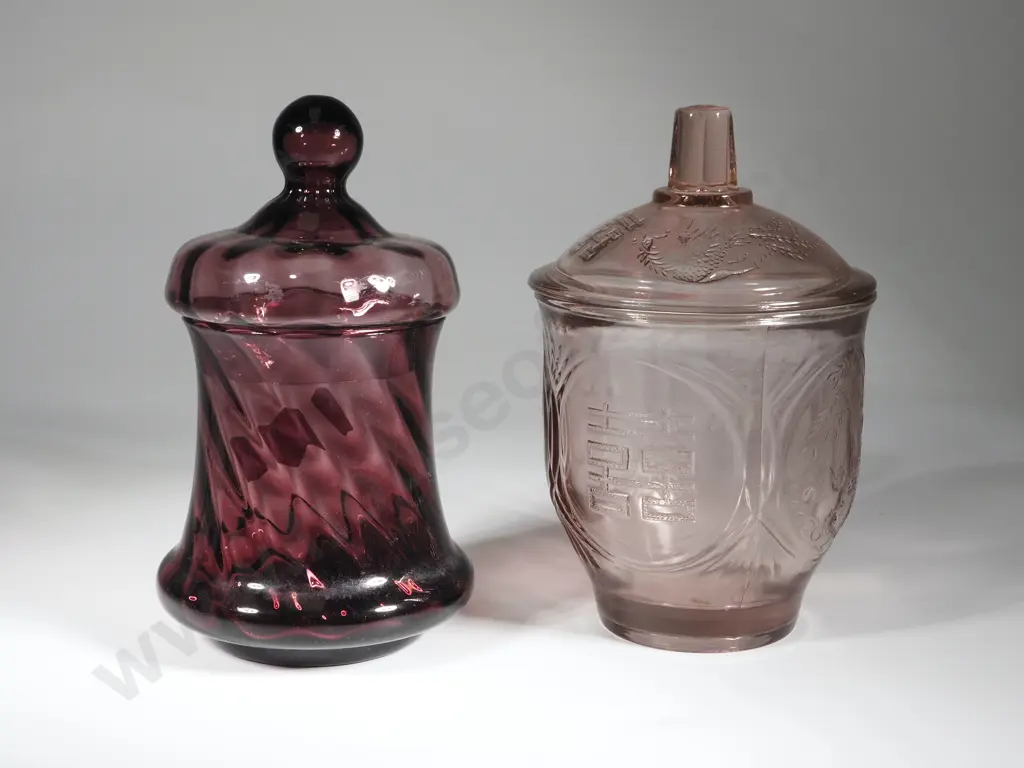 Two Lidded Glass Jars Image 1++