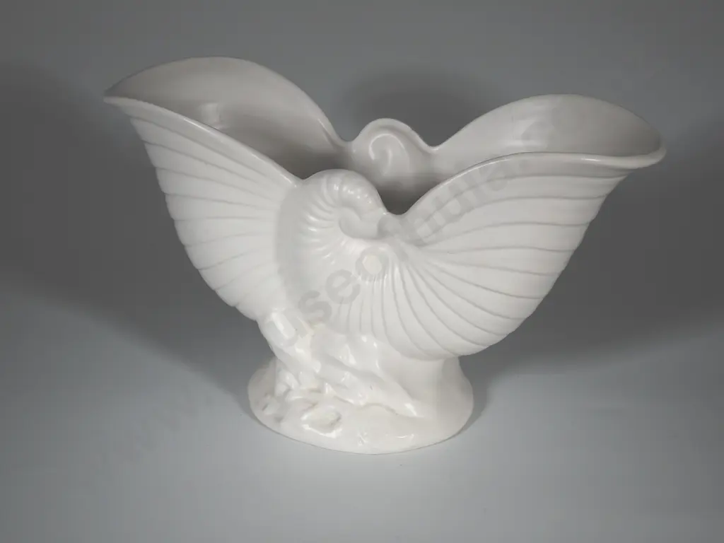 Crown Lynn Double Nautilus Vase  Image 1++