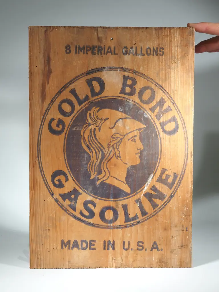Gold Bond Gasoline Crate End  Image 1++